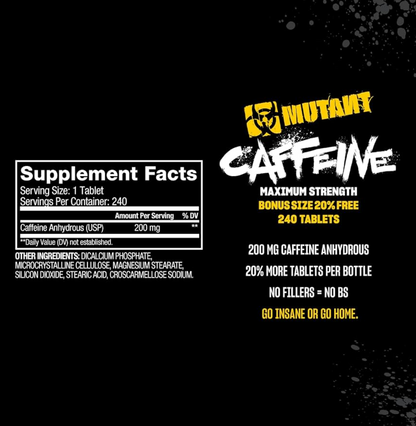 Mutant Caffeine Capsules, 240 Capsules