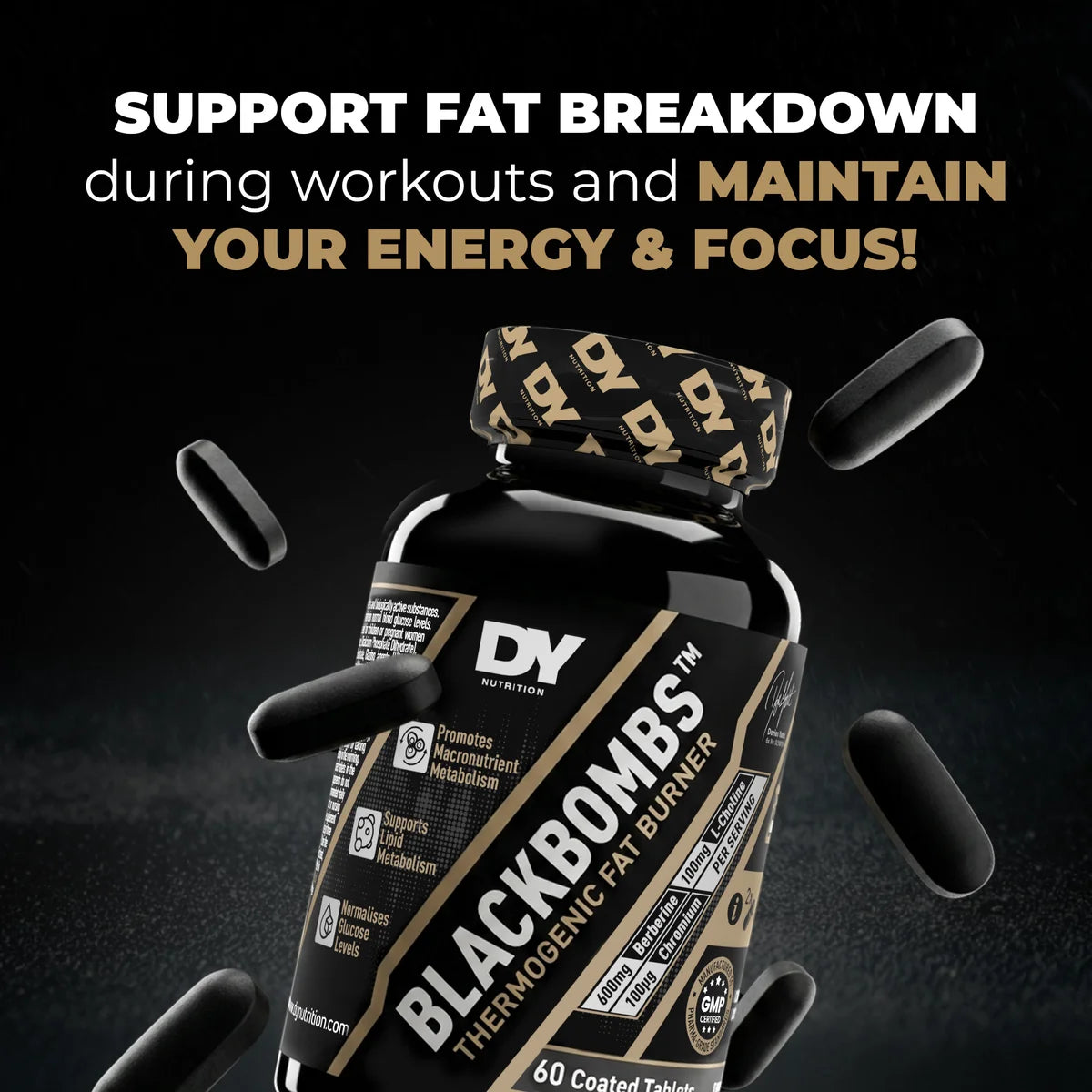 DY Nutrition BlackBombs Thermogenic Fat Burner 60 Capsules