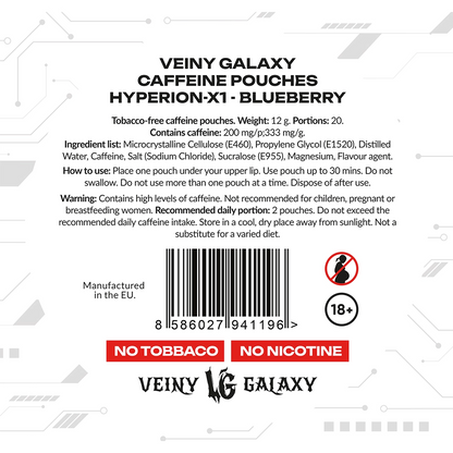 Veiny Galaxy Hyperion-X1 Caffeine Pouches 20 Portions