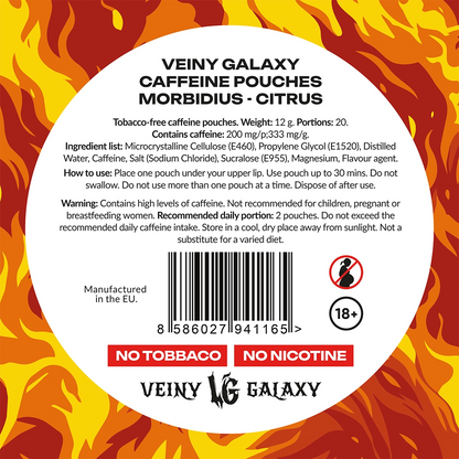 Veiny Galaxy Morbidius Caffeine Pouches 20 Portions