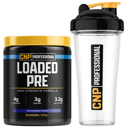 CNP Professional Loaded Pre 60/30 Servings 570g Pre Workout With CNP Shaker Bottle 700ml