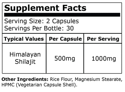 Black Mamba Shilajit 60 Capsules 30 Servings
