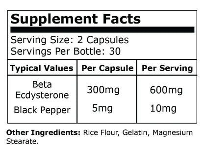 Black Mamba Ecdysterone 60 Capsules 30 Servings