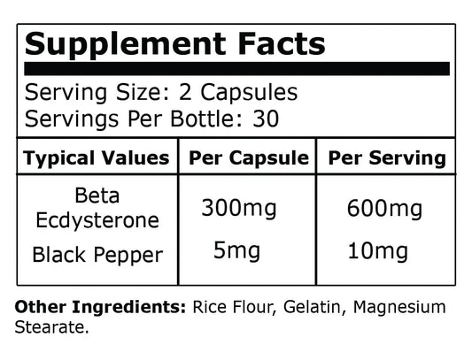 Black Mamba Ecdysterone 60 Capsules 30 Servings