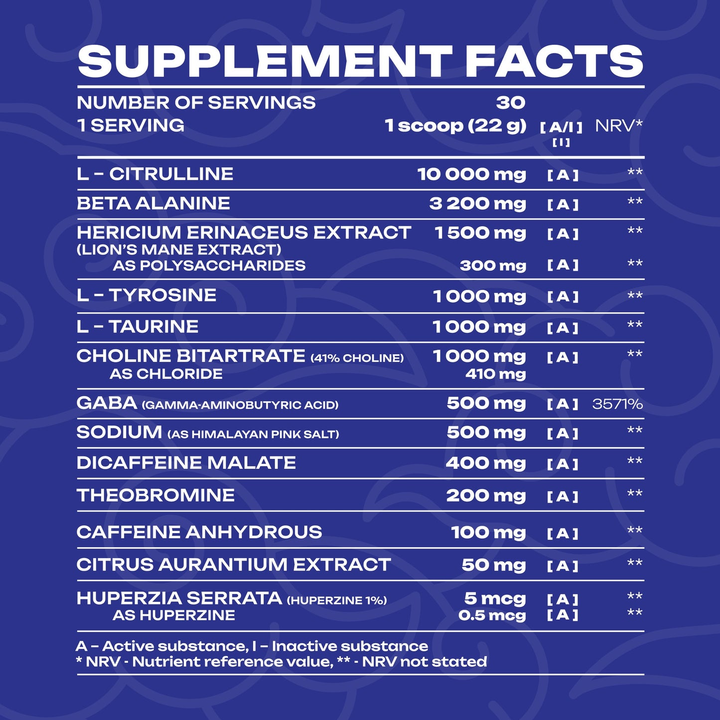 Veiny Galaxy Fatality Pre Workout 30 Servings