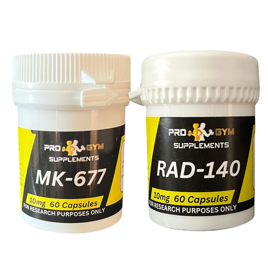 MK677 & RAD140 (10mg, 60 Capsules in each bottle) by Pro Gym Supplements