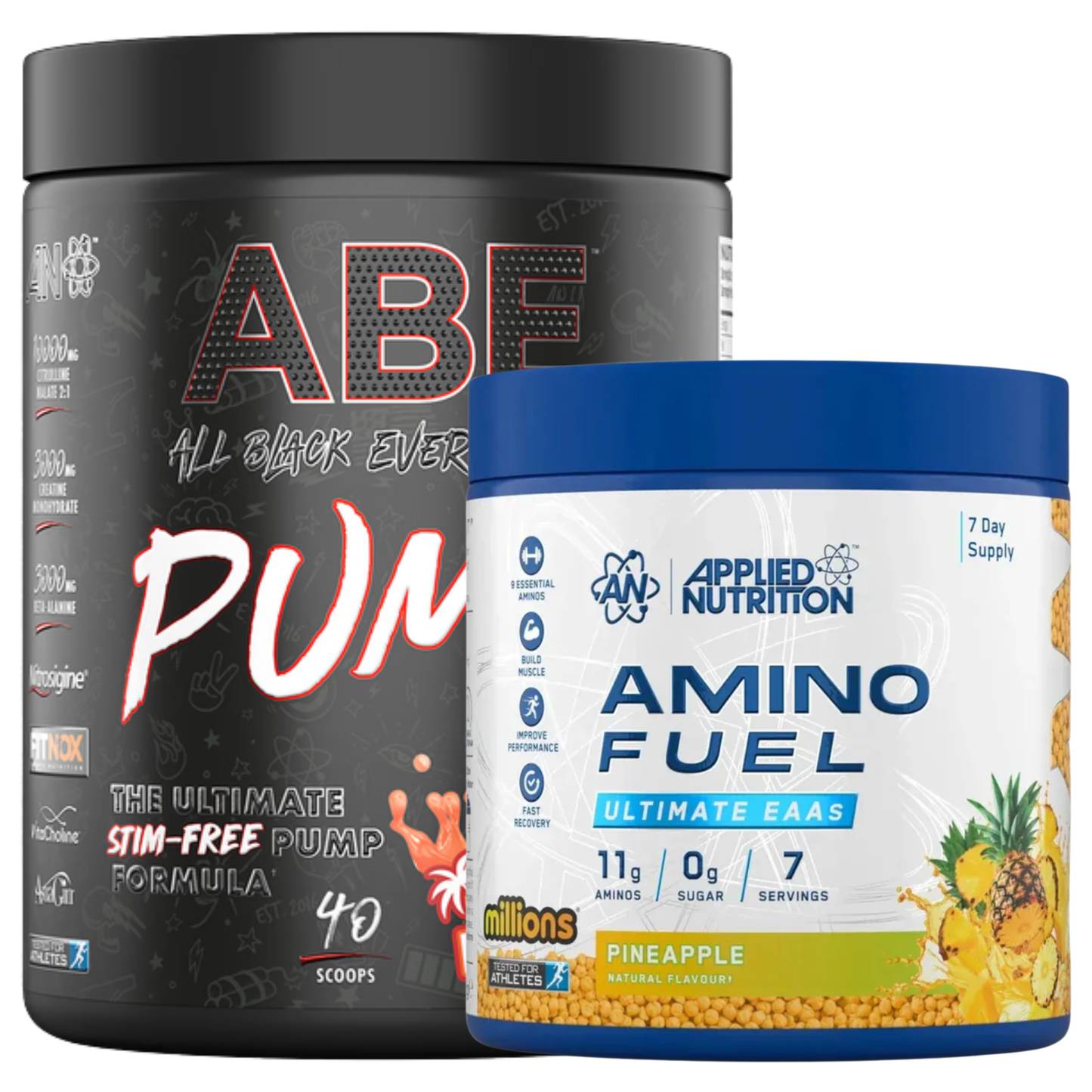 Applied Nutrition ABE Pump Non Stim Pre Workout With Free Amino Fuel Pineapple Millions 91g