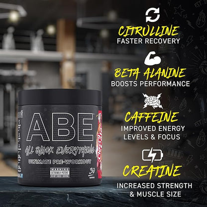 Applied Nutrition ABE Pre Workout  315g 30 Servings With Shaker Bottle & Free Creatine Sticks X 10