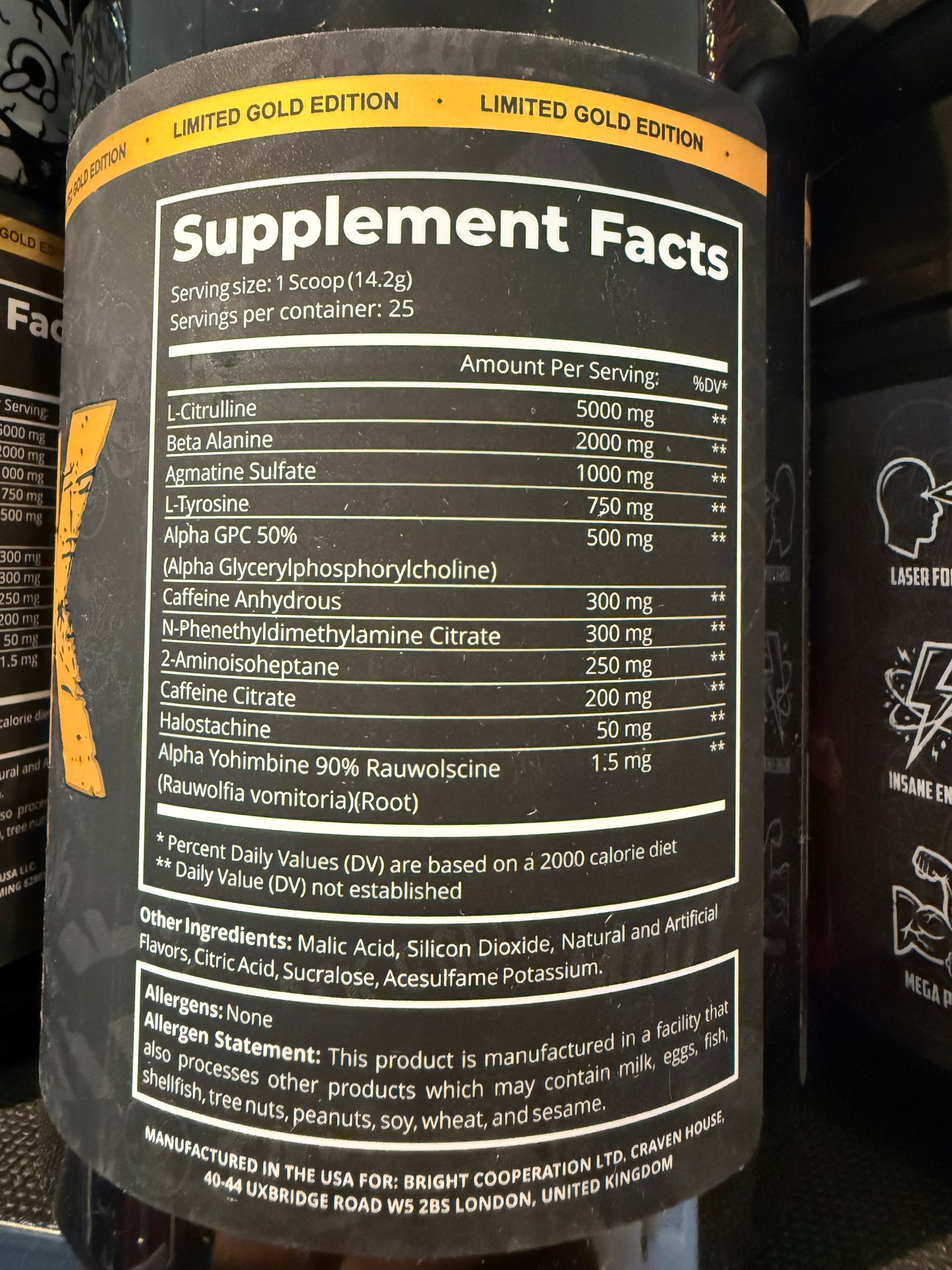 Dark Labs Crack Gold Edition Pre Workout 25 Servings