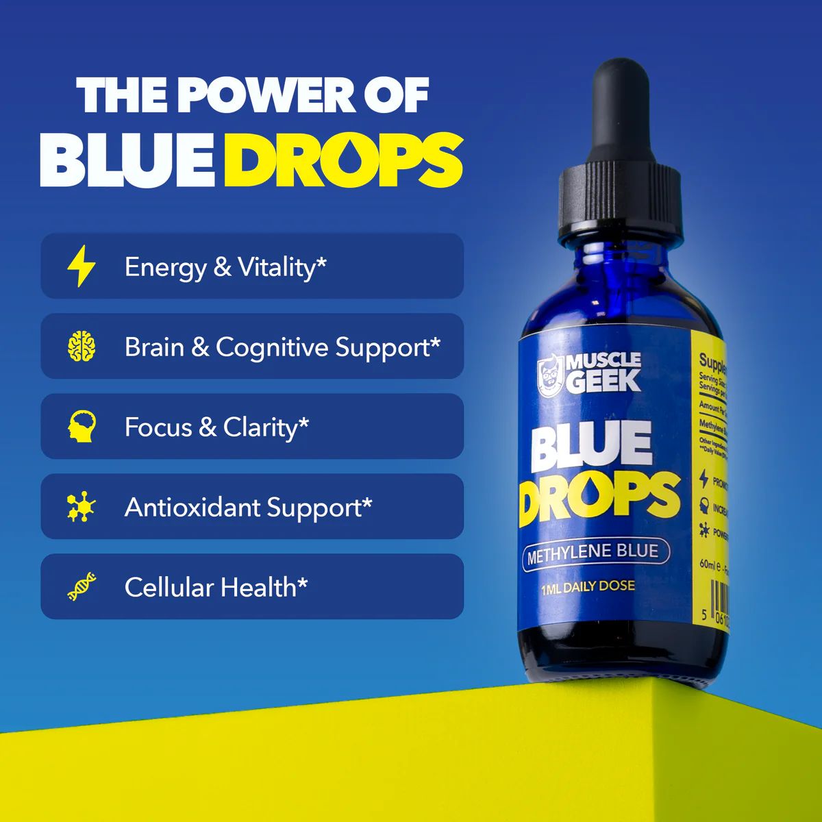 Muscle Geek Methylene Blue Drops (60 X 1ml)