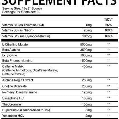 Mad House Innovations Chaotic Rage Pre Workout 30 Servings