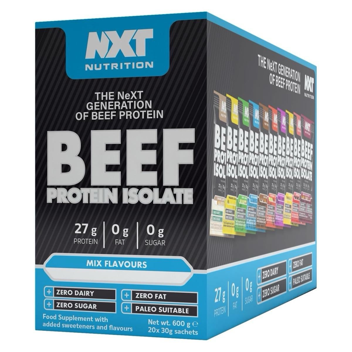 NXT Nutrition Beef Protein Isolate 20 Selection Box (20 X 27g)
