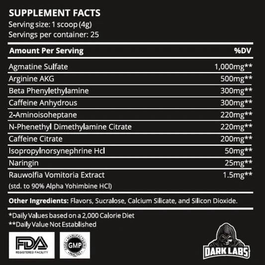 Dark Labs Flame Pre Workout Rainbow Candy Flavour 25 Servings