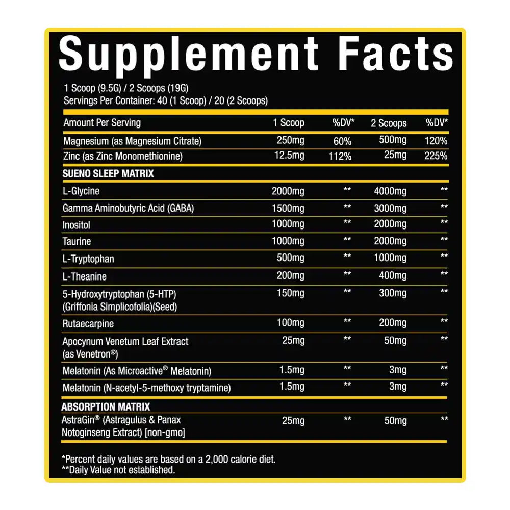 Xtremis Cartel Sueno Deep Sleep Aid 20/40 Servings 388g