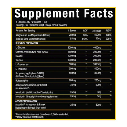 Xtremis Cartel Sueno Deep Sleep Aid 20/40 Servings 388g