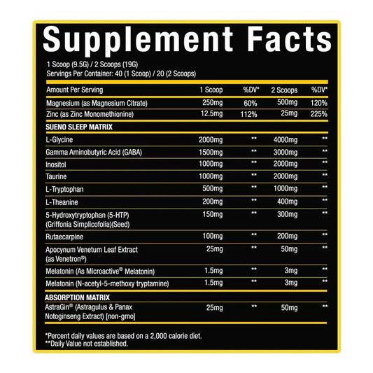 Xtremis Cartel Sueno Deep Sleep Aid 20/40 Servings 388g