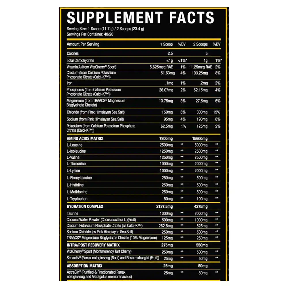 Xtremis Cartel Bomba EAA Intra Workout 40/20 Servings