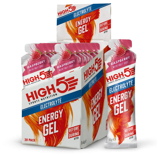 High5 Energy Gels with Electrolytes - (Raspberry, 20 x 60g)