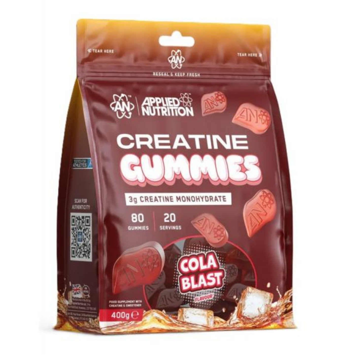 Applied Nutrition Creatine Gummies 3000mg 80 Gummies, 20 Servings