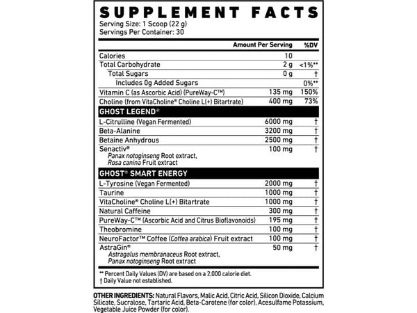 Ghost Legend V4 Pre Workout 30 Servings