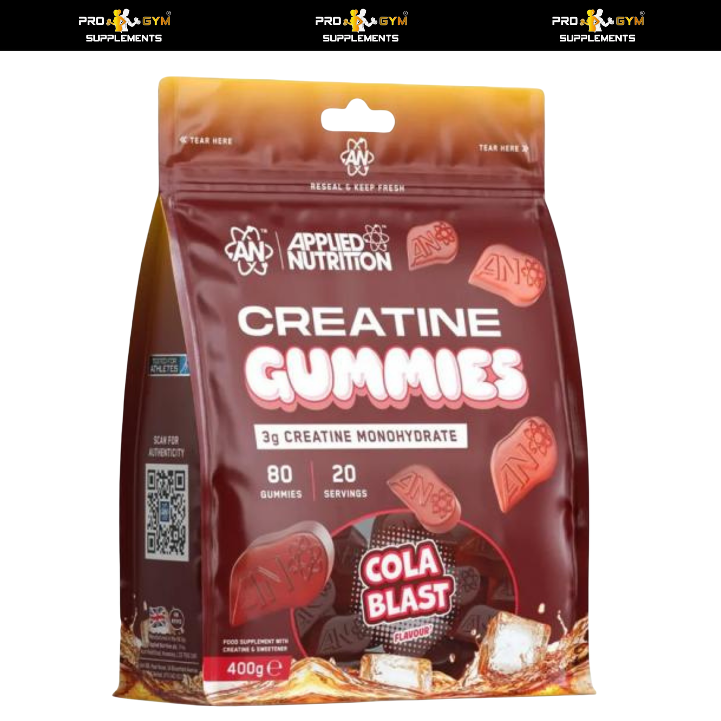 Applied Nutrition Creatine Gummies 3000mg 80 Gummies, 20 Servings