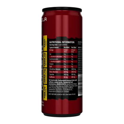 NXT Nutrition TNT Nuclear 330ml RTD Pre Workout Can