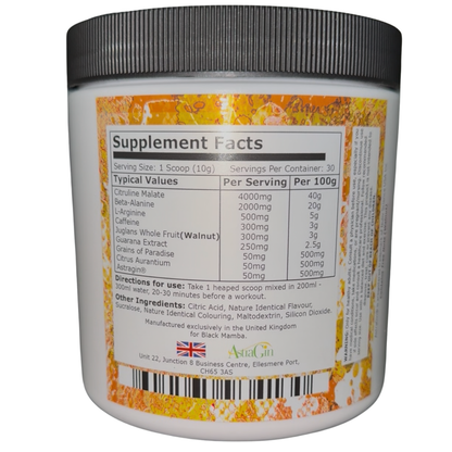 Black Mamba Strike Pre Workout 30 Servings