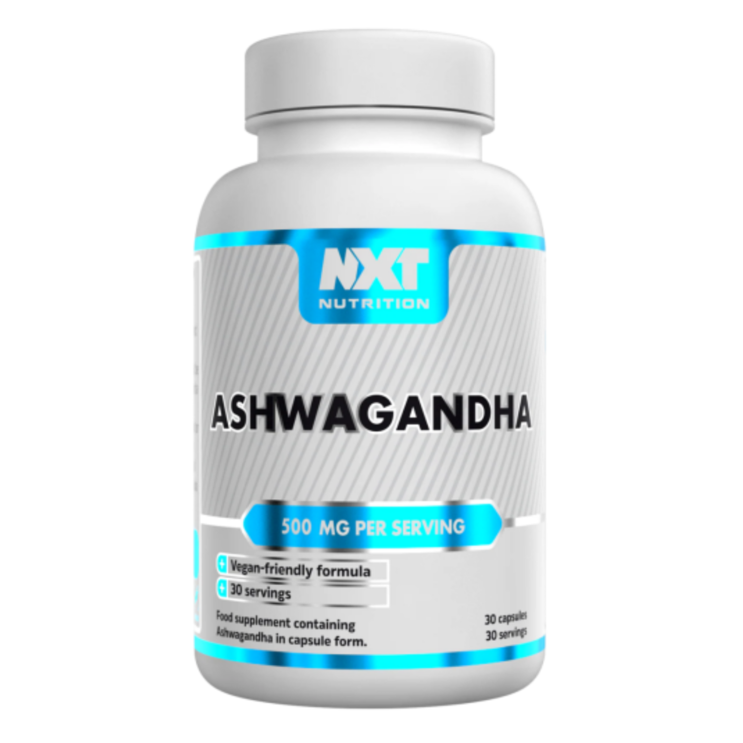 NXT Nutrition Ashwagandha Capsules 500mg 60 Capsules 30 Servings