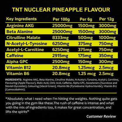 TNT Nuclear Pre Workout by NXT Nutrition 40 Servings