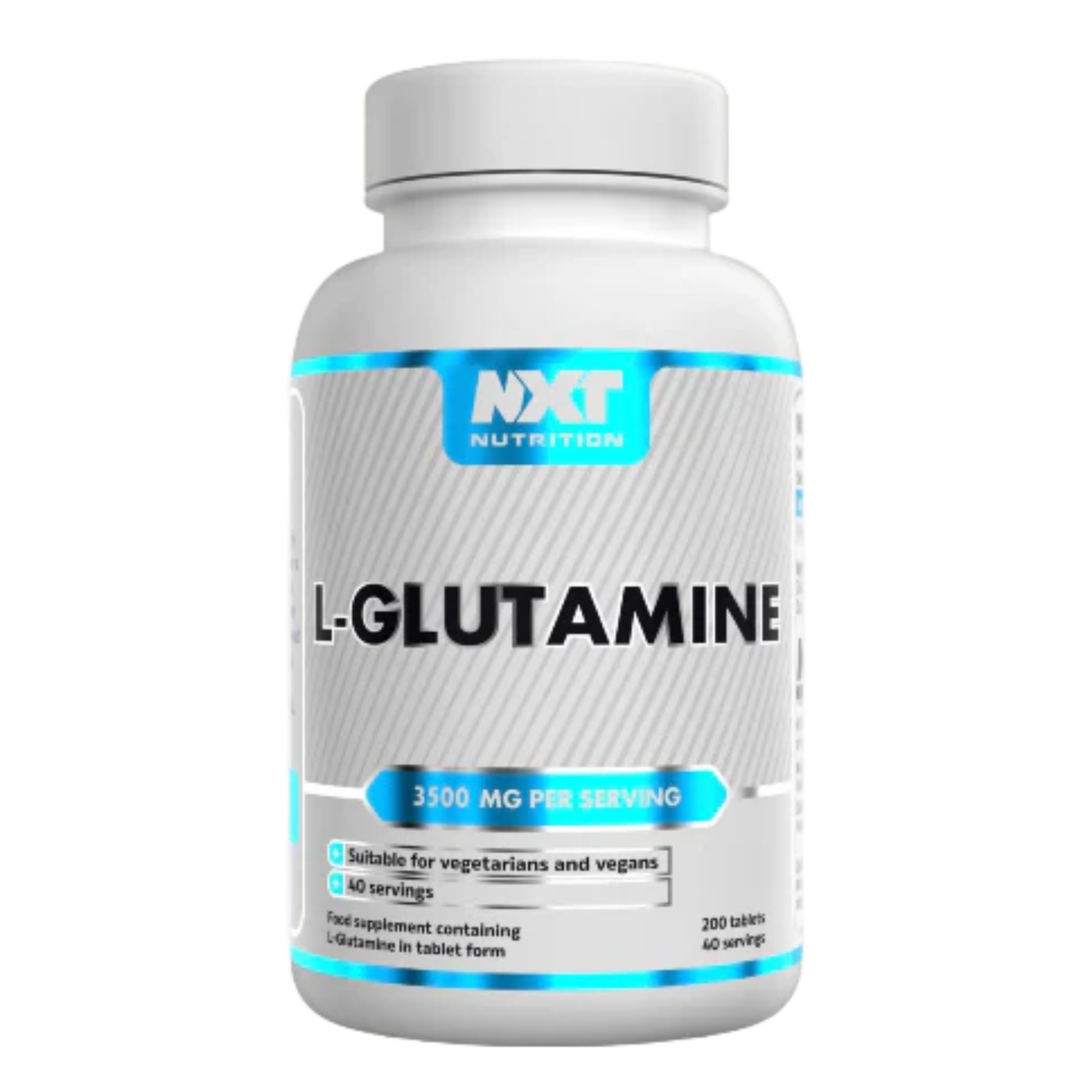 NXT Nutrition L-Glutamine Capsules 3500mg 40 Servings 200 Capsules