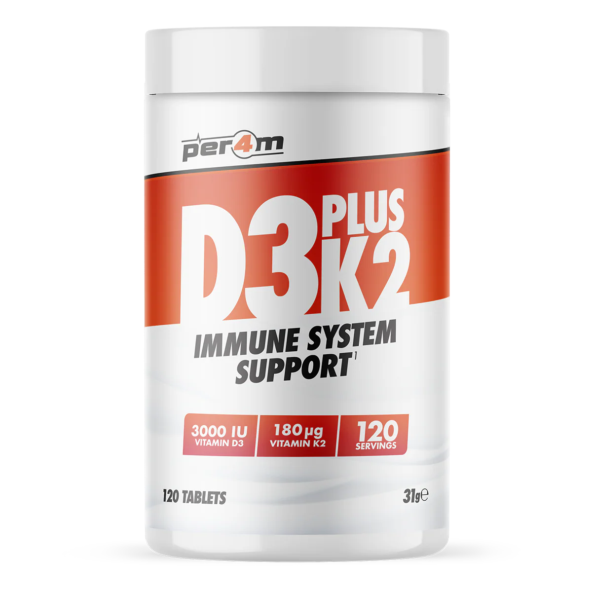 Per4m Vitamin D3 Plus K2 120 Servings