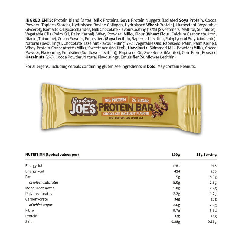 Mountain Joe’s Protein Bar 55g