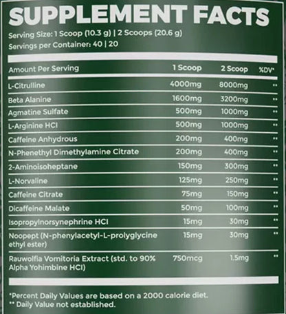 Dark Labs Crack OG Pre Workout 40/20 Servings