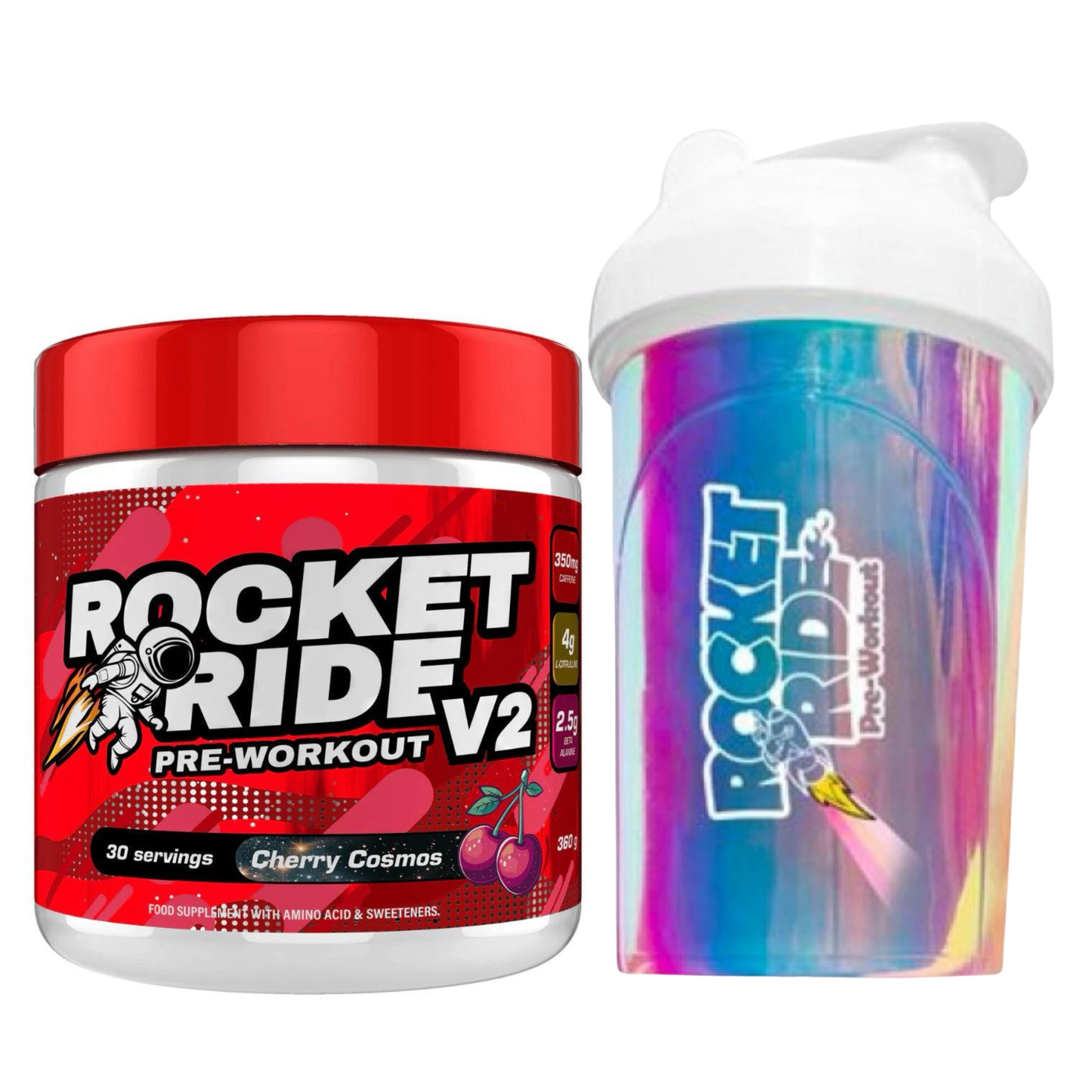 Rocket Ride V2 Pre Workout 30 Servings & Shaker Bottle