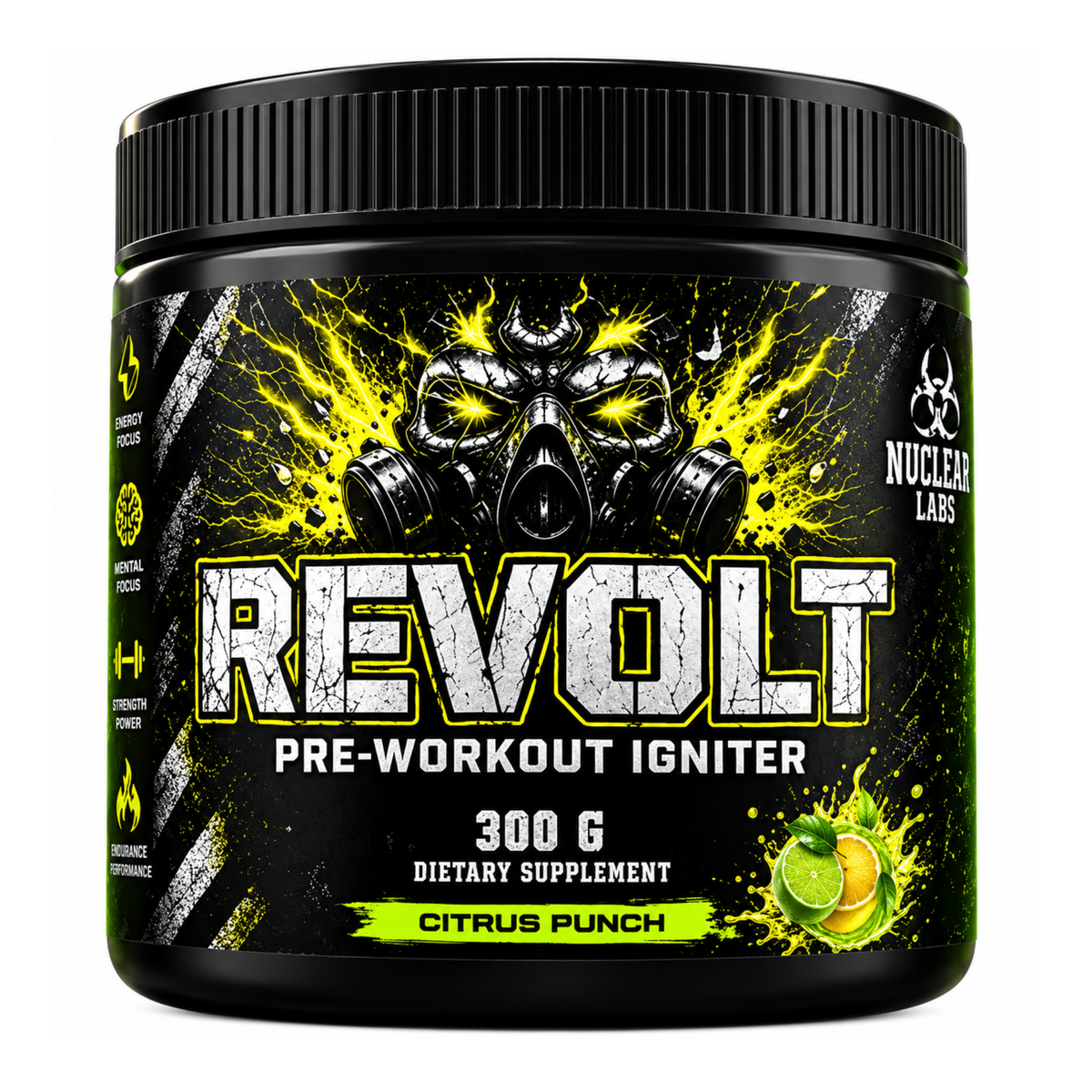 Nuclear Labs Revolt DMAA & DMHA Pre Workout 30 Servings (US Import)