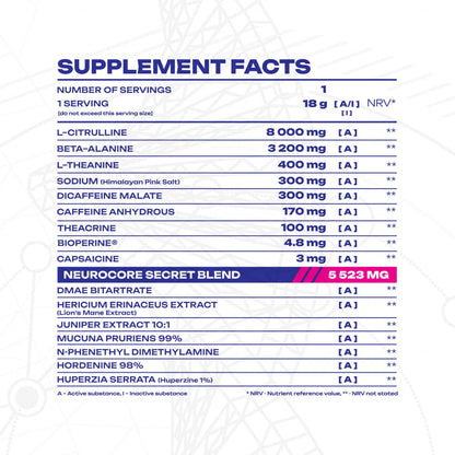 Veiny Galaxy Hyperion-X1 Pre Workout Sample 18g